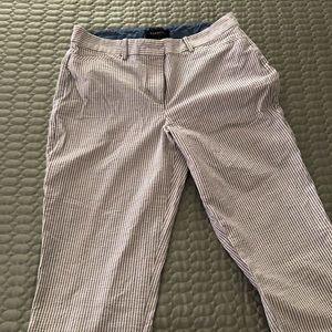 Crop pants, gray and white, size 10
